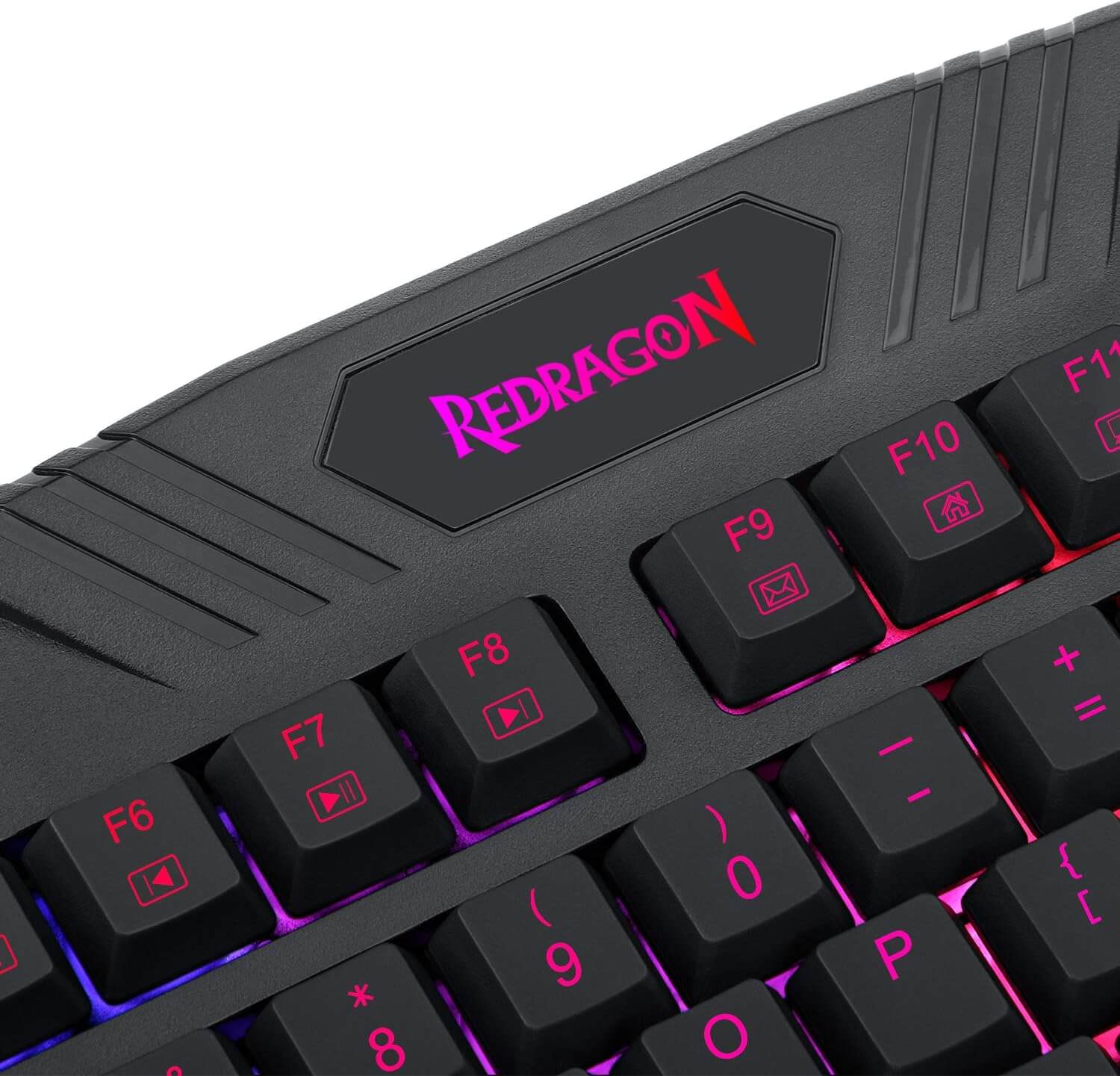 Redragon K503-A Harpe Pro Gaming Keyboard, RGB LED Backlit Wired, Multimedia Keys, Silent Membrane Keyboard with Wrist Rest for Windows PC Games Redragon K503-A Harpe Pro Gaming Keyboard, RGB LED Backlit Wired, Multimedia Keys, Silent Membrane Keyboard with Wrist Rest for Windows PC Games